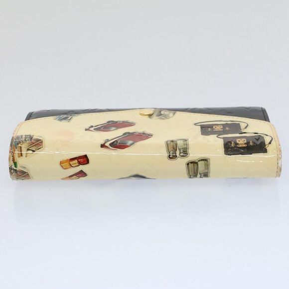 Pre Loved LOUIS VUITTON  Monogram Vernis Portefeiulle Sarah Wallet White M50371 - Picture 5 of 10